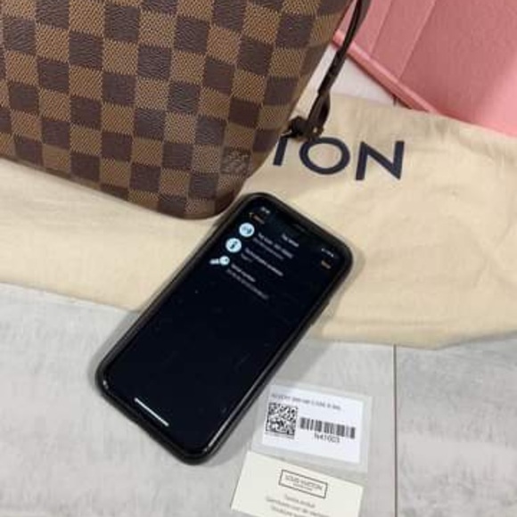 Pristine condition microchipped Louis Vuitton Neverfull MM Damier Ebene Rose - Picture 10 of 14